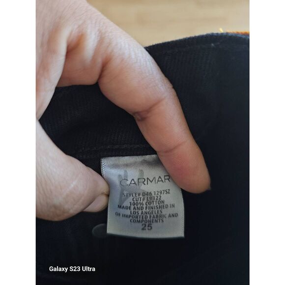 Carmar Sz 25 black Colin denim  side zipper skirt New - Picture 7 of 7